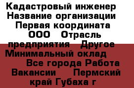 Кадастровый инженер › Название организации ­ Первая координата, ООО › Отрасль предприятия ­ Другое › Минимальный оклад ­ 20 000 - Все города Работа » Вакансии   . Пермский край,Губаха г.